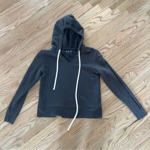 Able Charcoal Grey Cropped Hoodie Sz XS